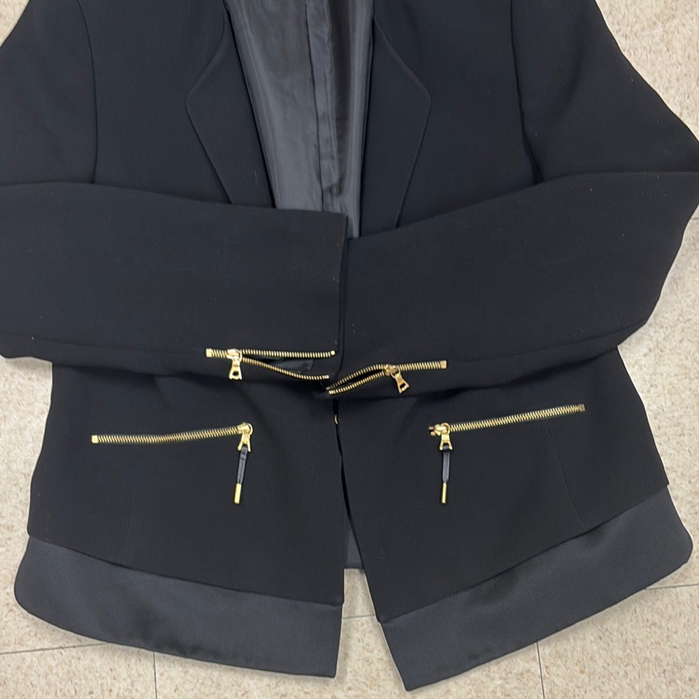 Black Blazer with Gold Accents - Picture 4 of 13